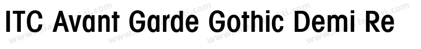 ITC Avant Garde Gothic Demi Regular字体转换